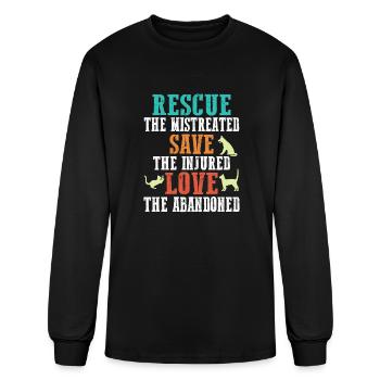 Rescue The Mistreated, Save The Injured - Men's Long Sleeve T-Shirt - black - Front