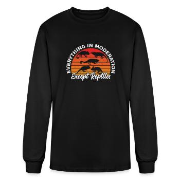 Everything in Moderation Except Reptiles - Men's Long Sleeve T-Shirt - black - Front