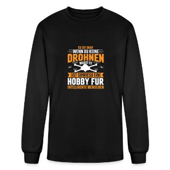 Es Ist Okay Wenn Du Keine Drohnen Magst Es - Men's Long Sleeve T-Shirt - black - Front