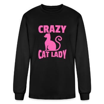 Crazy Cat Lady - Men's Long Sleeve T-Shirt - black - Front