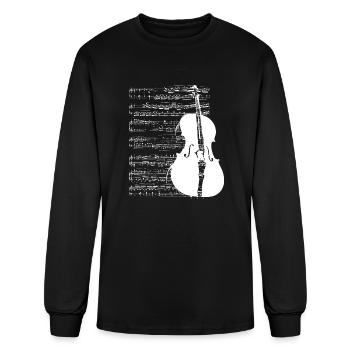 music violin - Men's Long Sleeve T-Shirt - black - Front