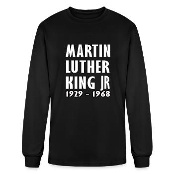 Martin luther King day 2024 MLK Day.Equality&Freed - Men's Long Sleeve T-Shirt - black - Front