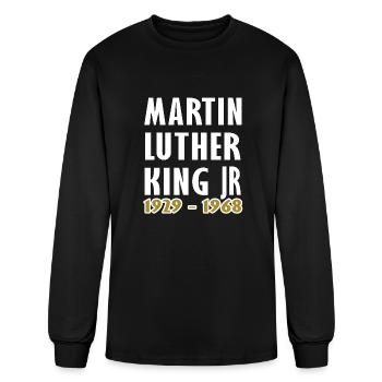 Martin Luther King day 2024 MLK Day.Equality&Freed - Men's Long Sleeve T-Shirt - black - Front