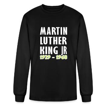 Martin Luther King day 2024 MLK Day.Equality&Freed - Men's Long Sleeve T-Shirt - black - Front