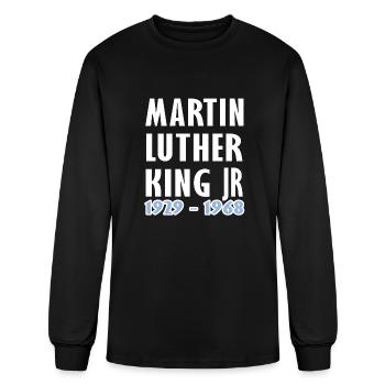 Martin Luther King day 2024 MLK Day.Equality&Freed - Men's Long Sleeve T-Shirt - black - Front