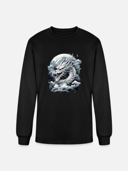 Moonlit Myth Dragon - Men's Long Sleeve T-Shirt - black