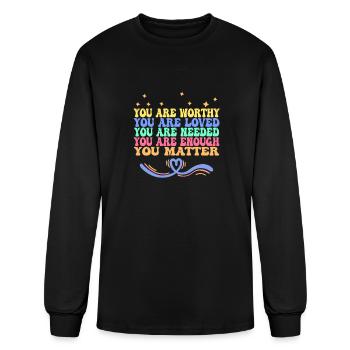 Depression and Bipolar Awareness: - Men's Long Sleeve T-Shirt - black - Front