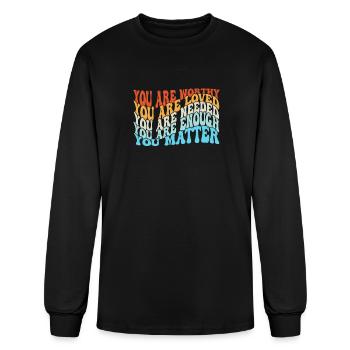 Depression and Bipolar Awareness: - Men's Long Sleeve T-Shirt - black - Front