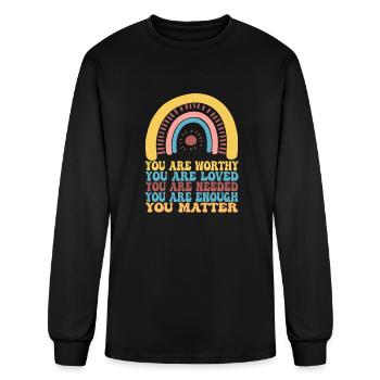 Depression and Bipolar Awareness: - Men's Long Sleeve T-Shirt - black - Front