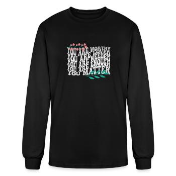 Depression and Bipolar Awareness: - Men's Long Sleeve T-Shirt - black - Front