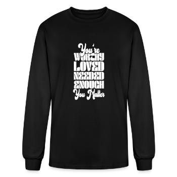 Depression and Bipolar Awareness: - Men's Long Sleeve T-Shirt - black - Front