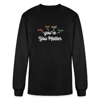 Depression and Bipolar Awareness: - Men's Long Sleeve T-Shirt - black - Front