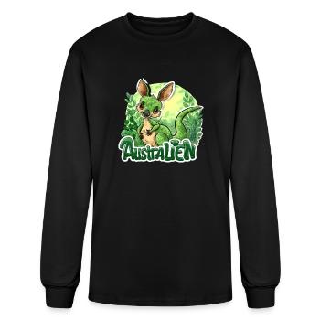 ausAustralia Roo Aussie Funny Australien Kangaroo - Men's Long Sleeve T-Shirt - black - Front