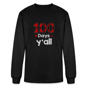 100 day y all - Men's Long Sleeve T-Shirt - black - Front