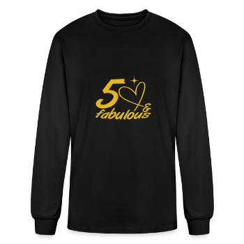 50 and fabulous ,50 years birthday gift - Men's Long Sleeve T-Shirt - black - Front