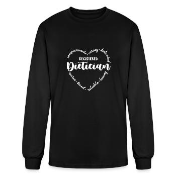 Dietician Registered Graduate Dietary Worker - Men's Long Sleeve T-Shirt - black - Front