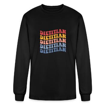 Dietician Registered Graduate Dietary Worker - Men's Long Sleeve T-Shirt - black - Front