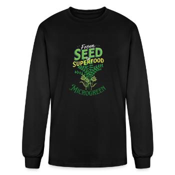 Microgreens From Seed To Superfood - Men's Long Sleeve T-Shirt - black - Front