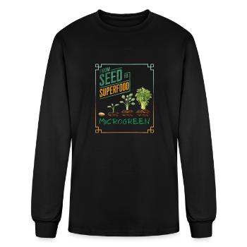 Microgreens From Seed To Superfood - Men's Long Sleeve T-Shirt - black - Front