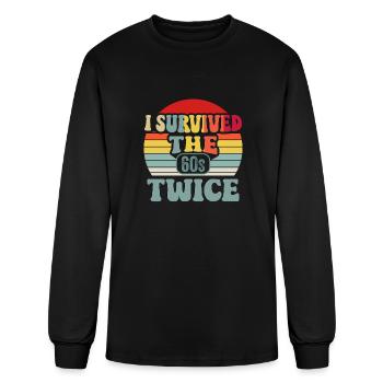 I Survived The Sixties Twice - Men's Long Sleeve T-Shirt - black - Front