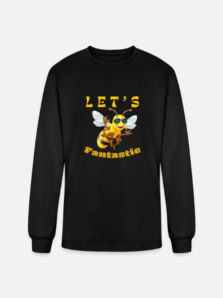 LET S BEE FANTASTIC - Men's Long Sleeve T-Shirt - black