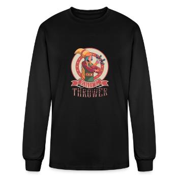 Knife Thrower Circus Costume Theme Party - Men's Long Sleeve T-Shirt - black - Front