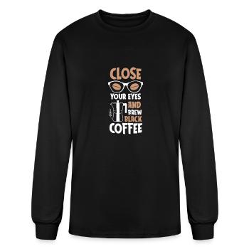 close your eyes - Men's Long Sleeve T-Shirt - black - Front