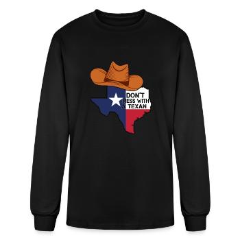 dont mess with a texan - Men's Long Sleeve T-Shirt - black - Front