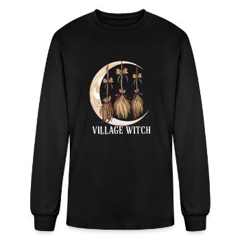 Village Witch Gothic Occult Wicca Pagan Nature - Men's Long Sleeve T-Shirt - black - Front
