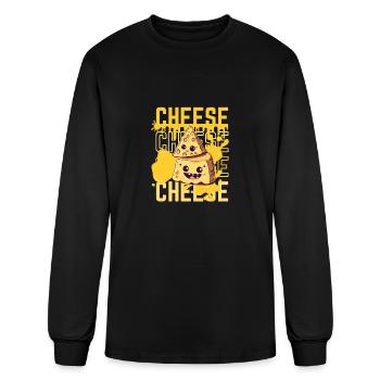Cheese Cheese Cheese Cheese - Men's Long Sleeve T-Shirt - black - Front