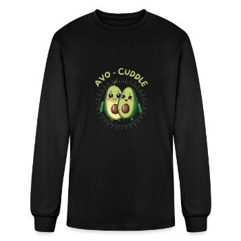 Avo-cuddle - Men's Long Sleeve T-Shirt - black - Front