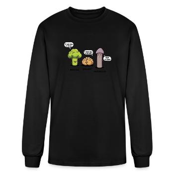 Broccoli Walnut Mushroom This Is Lame - Men's Long Sleeve T-Shirt - black - Front