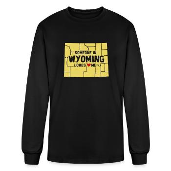 Someone In Wyoming Loves Me - Men's Long Sleeve T-Shirt - black - Front
