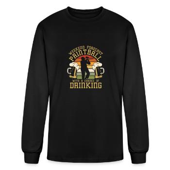 Weekend Forecast Paintball Paintball Tactical Pla - Men's Long Sleeve T-Shirt - black - Front