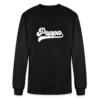 Poppa Gifts Father's Day Poppa - Men's Long Sleeve T-Shirt - black - Front