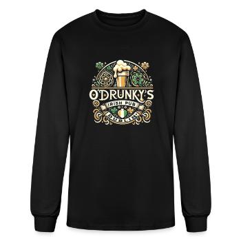 O'Drunky's Irish Pub Funny Pub Crawl St. - Men's Long Sleeve T-Shirt - black - Front
