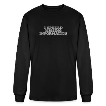 I spread missing information - Men's Long Sleeve T-Shirt - black - Front