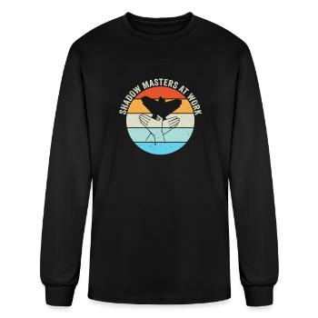 Shadow Masters At Work Puppet Shows - Men's Long Sleeve T-Shirt - black - Front