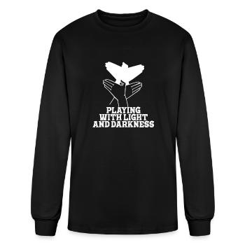 Playing With Light And Darkness Shadow - Men's Long Sleeve T-Shirt - black - Front