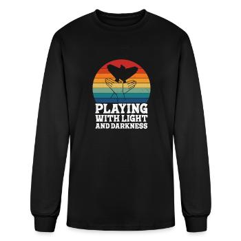 Playing With Light And Darkness Shadow - Men's Long Sleeve T-Shirt - black - Front
