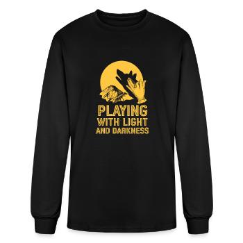 Shadow Puppetry Theater Show Art - Men's Long Sleeve T-Shirt - black - Front