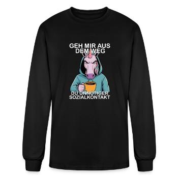 funny unicorn - Men's Long Sleeve T-Shirt - black - Front