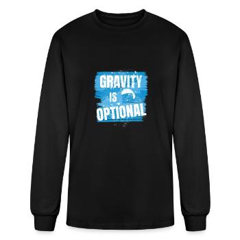 Gravity Is Optional - Men's Long Sleeve T-Shirt - black - Front