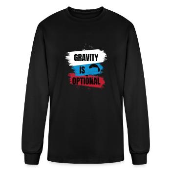 Gravity Is Optional - Men's Long Sleeve T-Shirt - black - Front