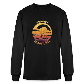Gravity Is Optional - Men's Long Sleeve T-Shirt - black - Front