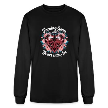 Painting Diamonds Diamond Painting Art - Men's Long Sleeve T-Shirt - black - Front
