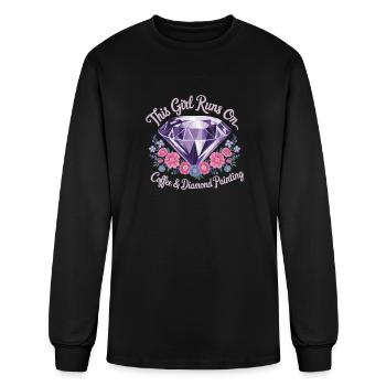 Painting Diamonds Diamond Painting Art - Men's Long Sleeve T-Shirt - black - Front