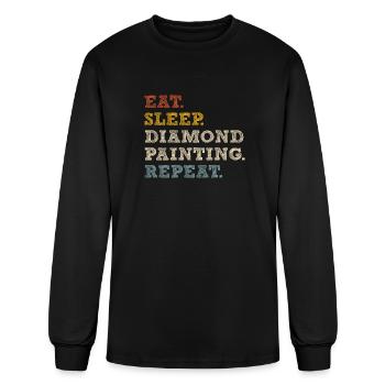 Painting Diamonds Diamond Painting Art - Men's Long Sleeve T-Shirt - black - Front