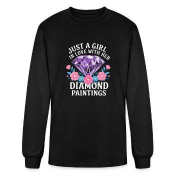 Painting Diamonds Diamond Painting Art - Men's Long Sleeve T-Shirt - black - Front