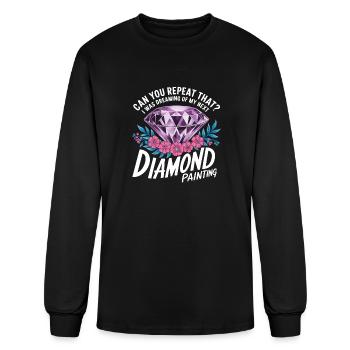 Painting Diamonds Diamond Painting Art - Men's Long Sleeve T-Shirt - black - Front